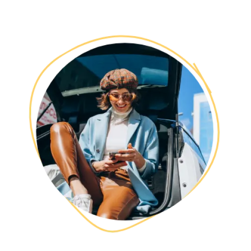 Woman using mobile phone